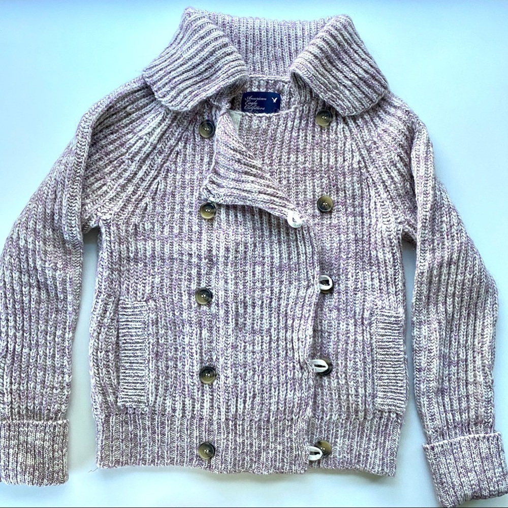 American Eagle Wool Knit Sweater Jacket